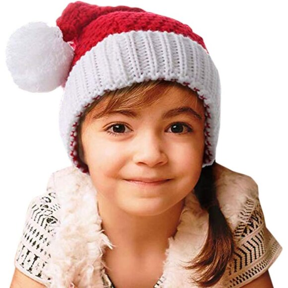 Accessories - Christmas Santa Hat for Adult Women Men Kids Girl Boy Xmas Ski Knit Warm Hat Fes